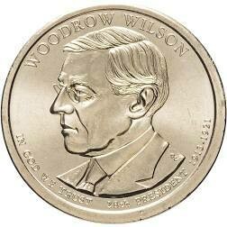 США 1 доллар 2013 г. 28-ый президент Вудро Вильсон США 1 доллар 2013 г. 28-ый президент Вудро Вильсон