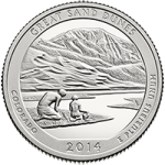 США 25 центов, 2014г. 24-й национальный парк Грейт-Санд-Дьюнс