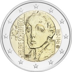 2 евро Финляндия 2012г. 150 лет со дня рождения художницы Хелены Шерфбек