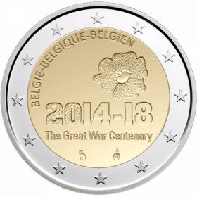 2 евро Бельгия  2014 г. 