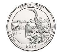 США 25 центов, 2014г. 25-й национальный парк Эверглейдс