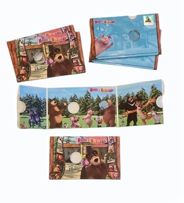 Нумизматическая открытка для монеты 25 рублей Маша и Медведь