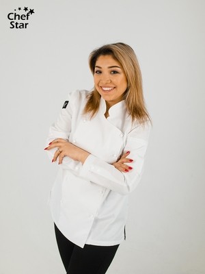 Women's Chef Jacket - Salsa, white
