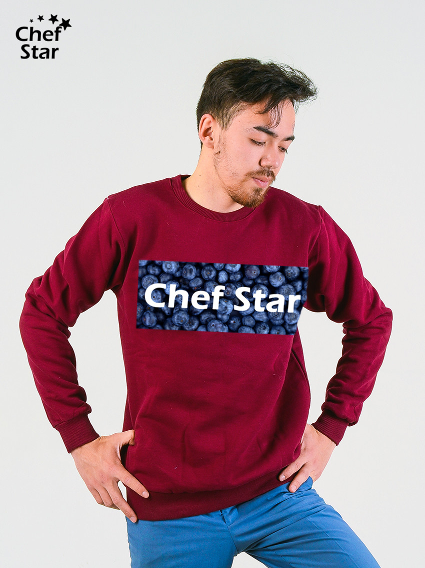 Свитшот Черника (Sweatshirt Blueberry), Bordo, Chef Star