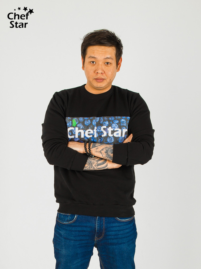 Свитшот Черника (Sweatshirt Blueberry), Black, Chef Star
