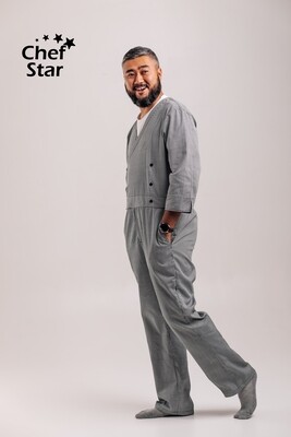 Chef Star New Jumpsuit, houndstooth pattern, NEO MOOD collection