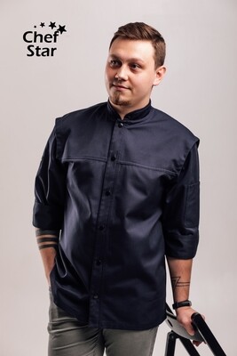 Chef Star New York Chef Jacket, navy blue, NEO MOOD collection