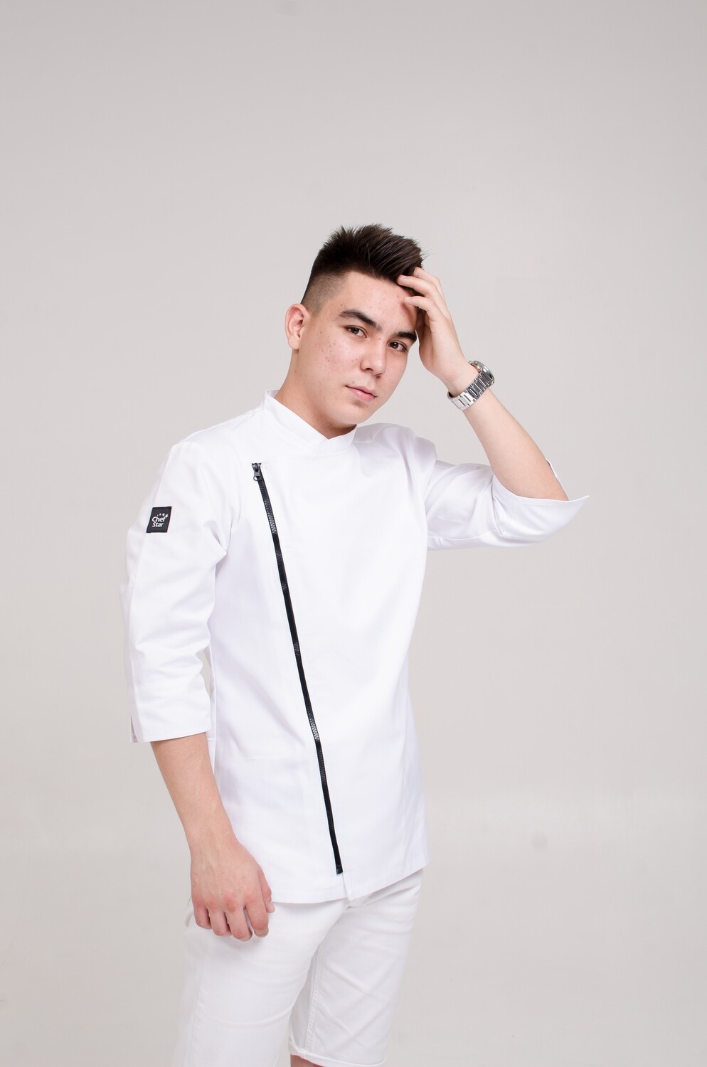 Chef Jacket Wasabi, White, Organic collection 