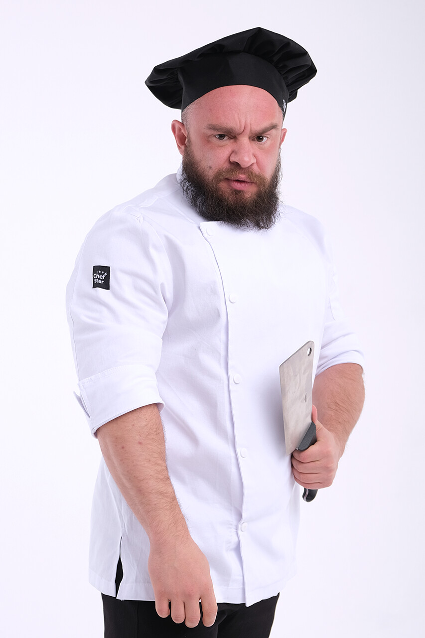 Chef Jacket Сurry​, White, Organic collection 