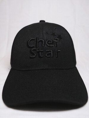 Chef Star Black-on-Black Cap, black
