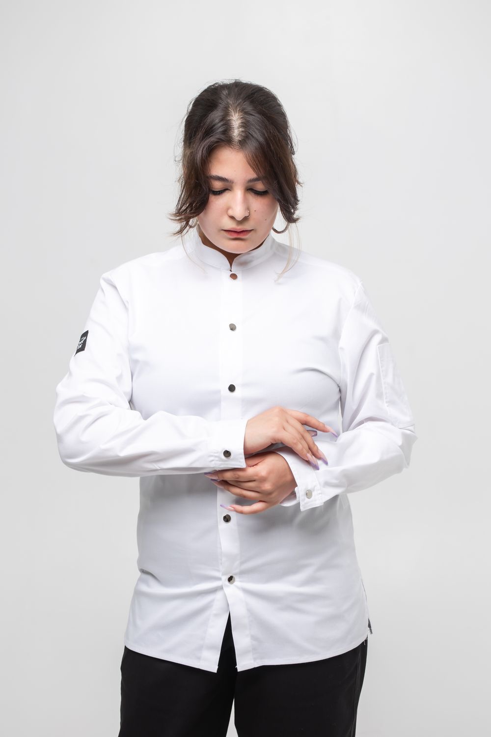 Chef Star Black Shadow Jacket, White, Unisex
