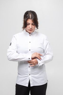 Chef Star Black Shadow Jacket, White, Unisex