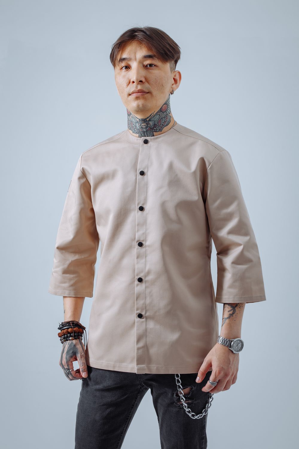 Shiro Jacket, Beige, Basic Collection Chef Star