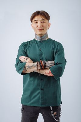 Shiro Jacket, Bottle Green, Basic Collection Chef Star