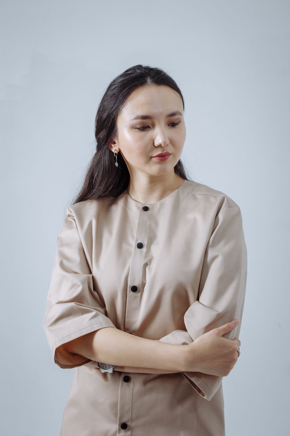 Shiro W Jacket, Beige, Basic Collection Chef Star