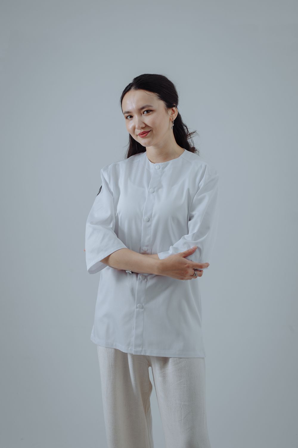 Shiro W Jacket, White, Basic Collection Chef Star