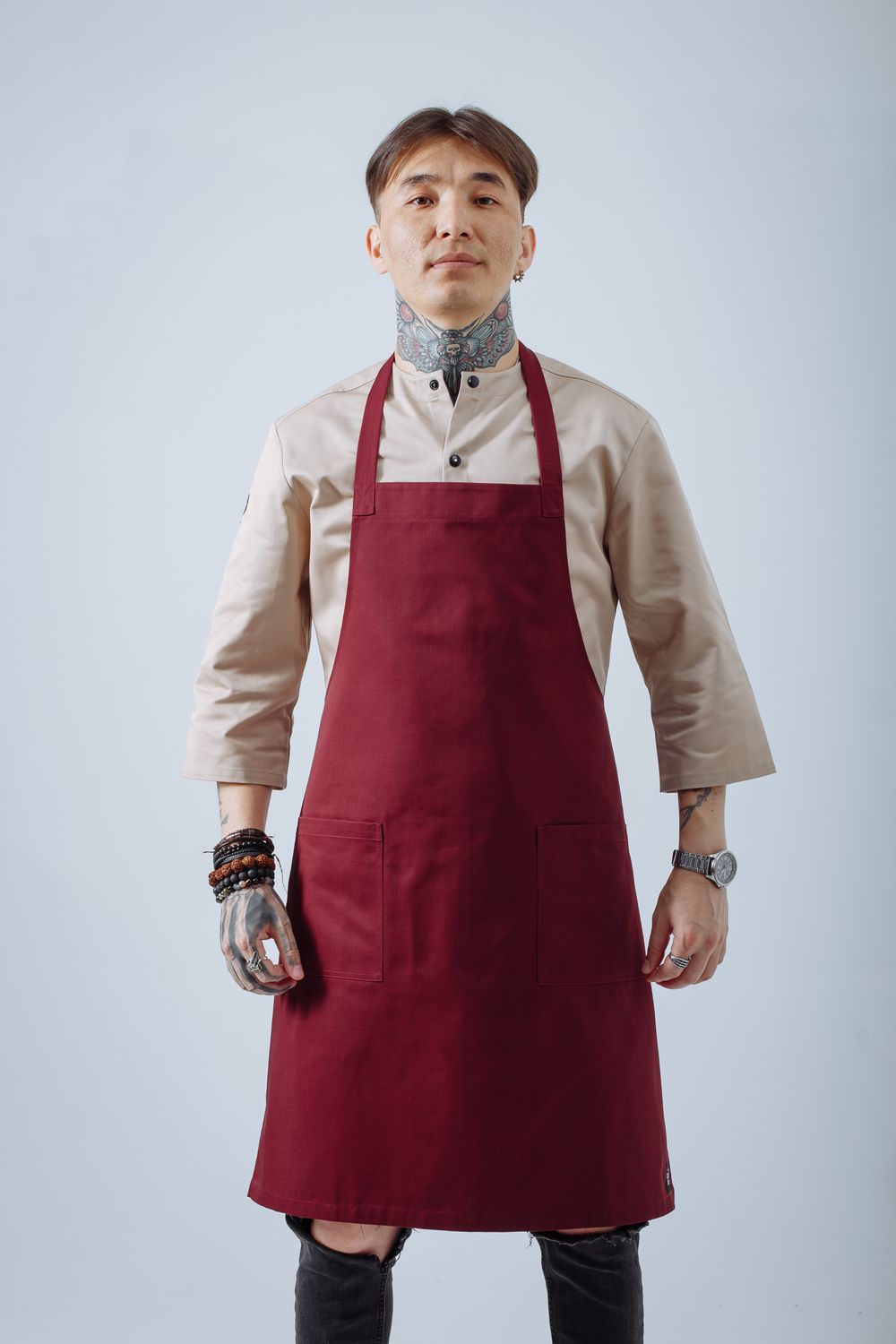Chef Star Basic Apron - Burgundy