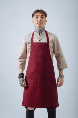 Chef Star Basic Apron - Burgundy