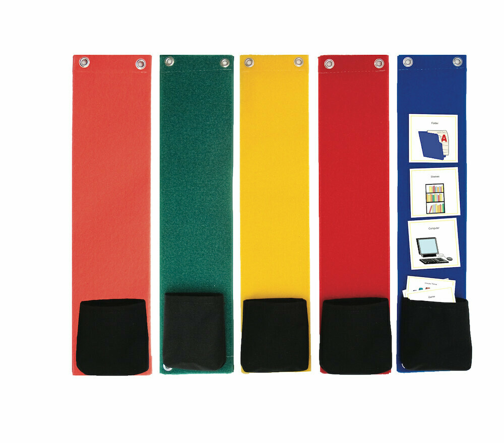 Multi-colour Fabric Picture Schedule - Set of 5