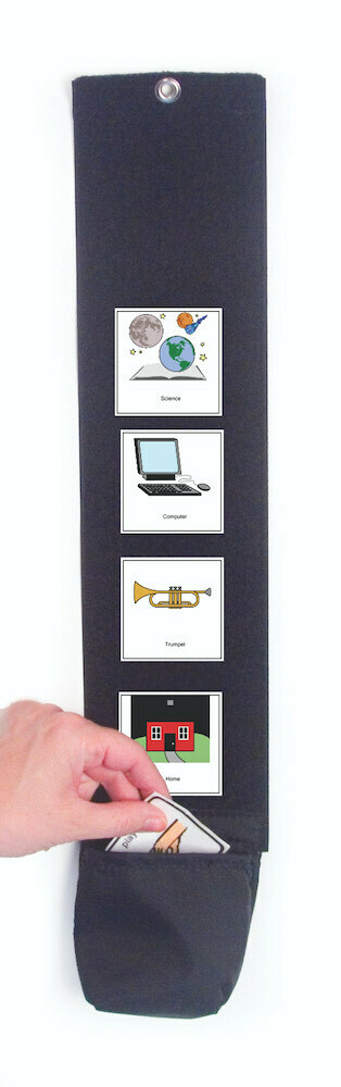 Vertical Fabric Picture Schedule with Pocket