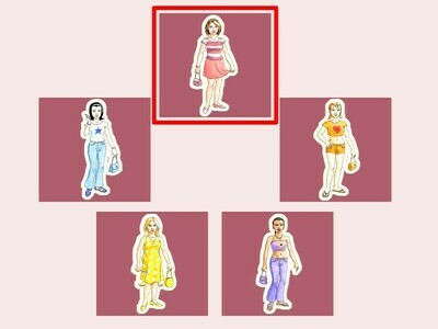 Screenshot of character choice page of choose and tell fairy tales