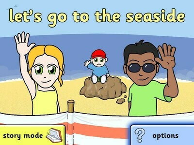 Screenshot of title page of let&#39;s go to the seaside
