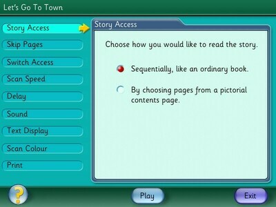 Screenshot of settings page of let's go to town