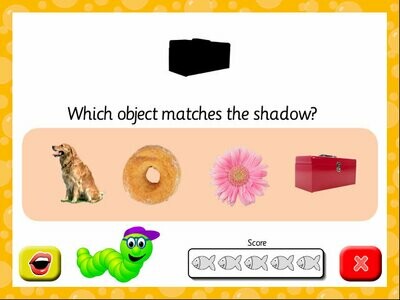 Screenshot of an activity  page in percy's picture puzzles software