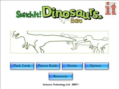 Screenshot of menu in SwitchIt! dinosaur extra
