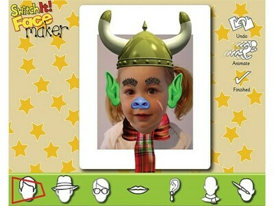 Screenshot of a child&#39;s photo edited with SwitchIt! facemaker