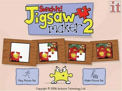 Screenshot of title screen of SwitchIt! jigsaw maker 2 software
