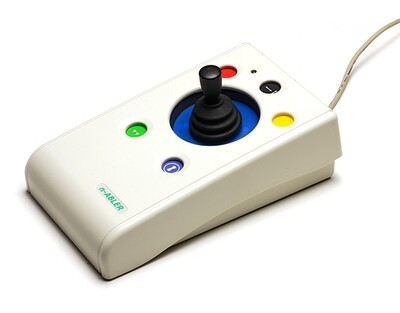 Side view of the nAbler joystick with knob grip