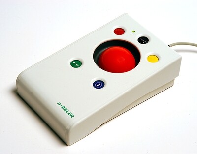 Side view of the nabler trackball