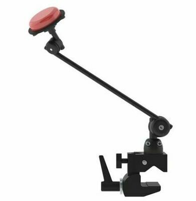 A red switch on a mounting arm.