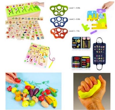 All the items in the Fine Motor Sensory Pack