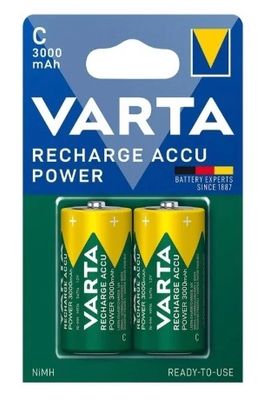 Two VARTA rechargeable C batteries
