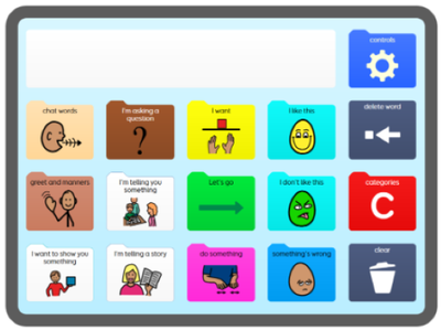 Screenshot of PODD 15+ grid set landing page