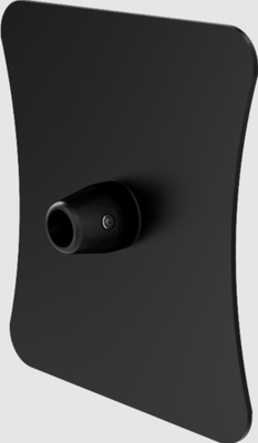 Black flat mounting plate with adapter to fit MagicArm mount