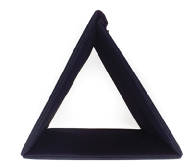 Triangular velcro board side view