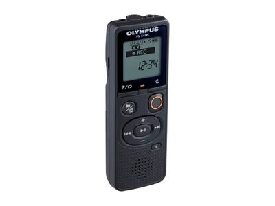 Black digital voice recorded with LCD screen