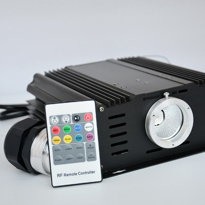 Black fibre optic light source with included remote