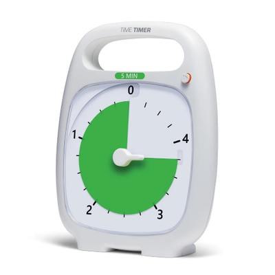 Front view of the Time Timer Plus 5 minutes