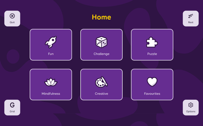 Look Lab Home page with activity choices