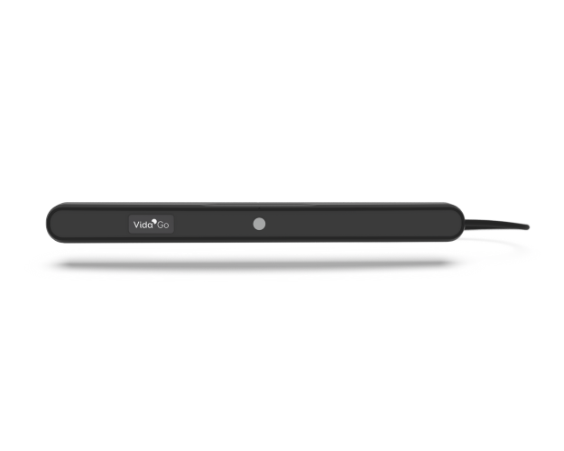 Front view of the Vida Go clip on eye tracker