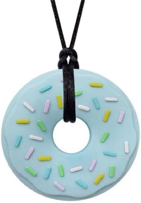 Round donut chewy necklace front view