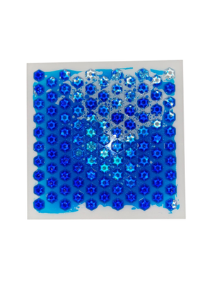 Blue textured massage liquid sensory tile
