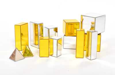 Set of metallic building blocks