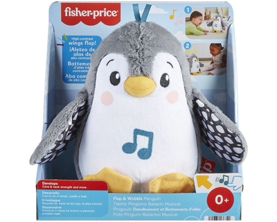 Image of flap and wobble penguin toy in box