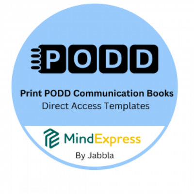 Logo showing PODD templates available in MindExpress software