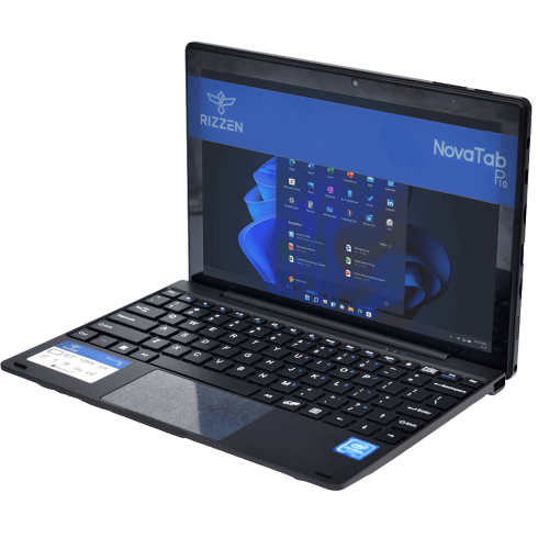 Front view of the Rizzen NovaTab P10 Pro convertible laptop